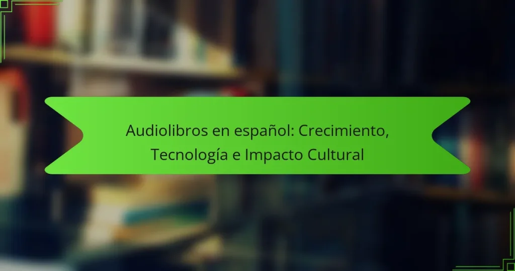 Audiolibros en español: Crecimiento, Tecnología e Impacto Cultural