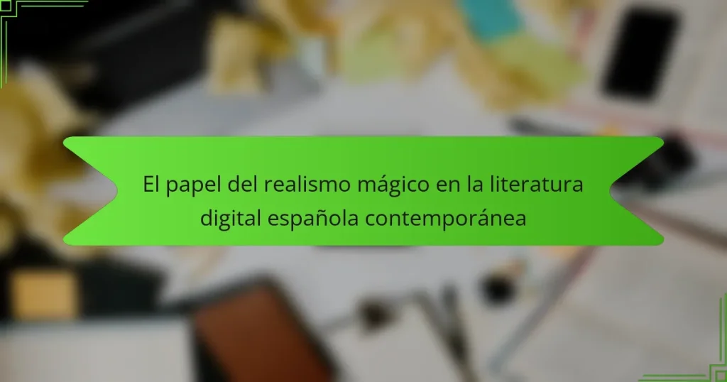 El papel del realismo mágico en la literatura digital española contemporánea