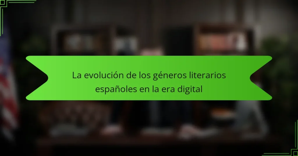 La evolución de los géneros literarios españoles en la era digital