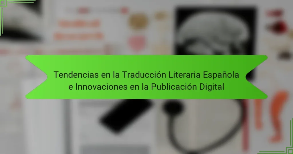 Tendencias en la Traducción Literaria Española e Innovaciones en la Publicación Digital